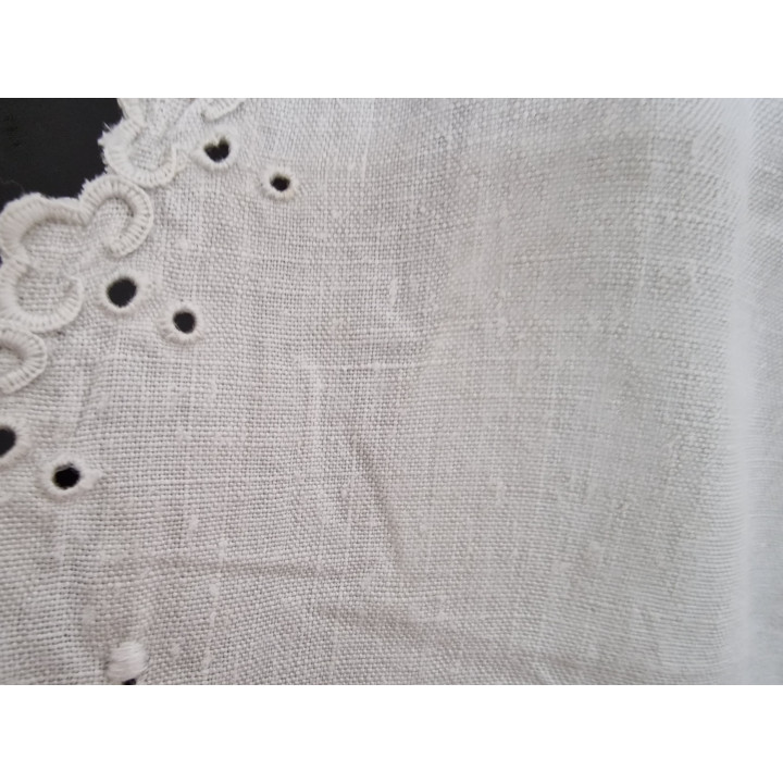Chemise de Nuit Ancienne 1910 Lin Broderie Richelieu Monogramme