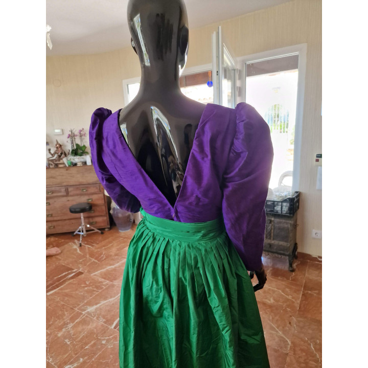 Vintage 1980s Aristocratic Gala Gown | Silk Taffeta