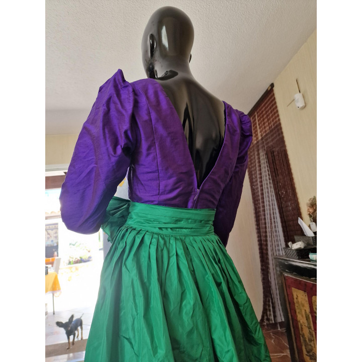 Suknia balowa vintage lata 80. | Jedwab