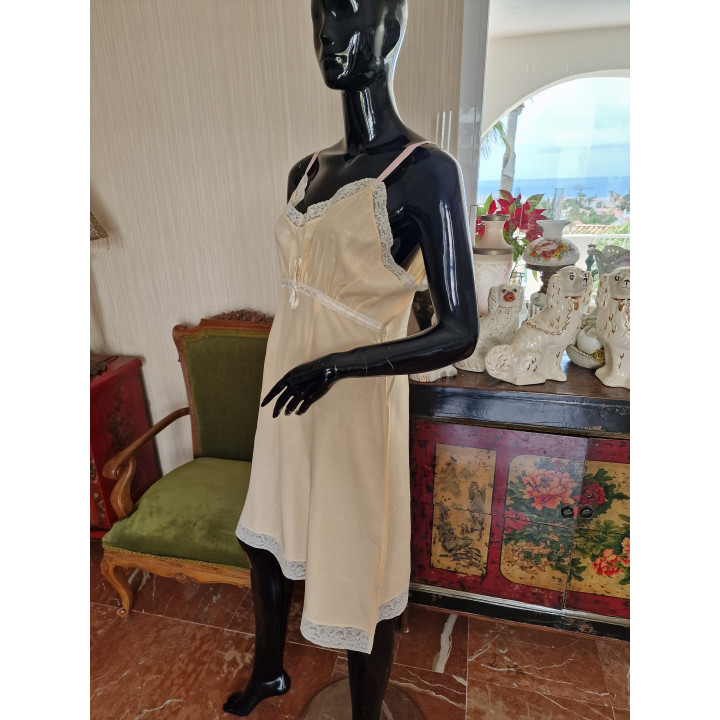Combinação Vintage Anos 50 em Viscose Rosa