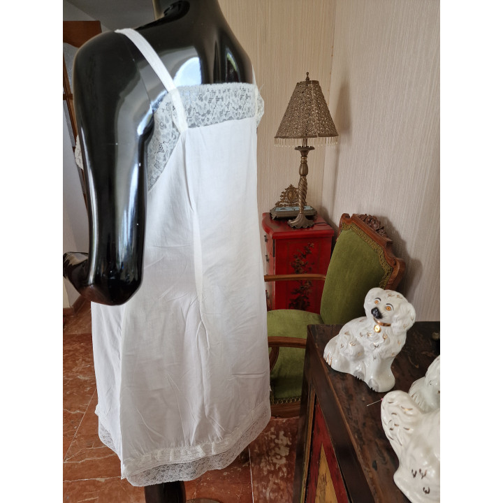 Combinação Vintage Anos 50 - Lingerie Algodão Mid-Century