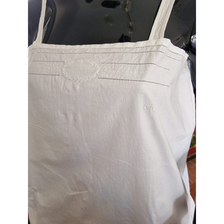Camisón Vintage años 40 Hecho a Mano - Algodón y Nácar