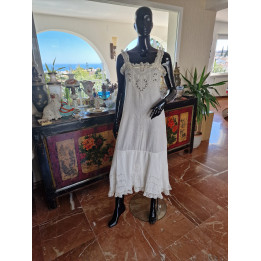 1900年代初期 エドワーディアン・アンティーク・リネン・ナイトガウン