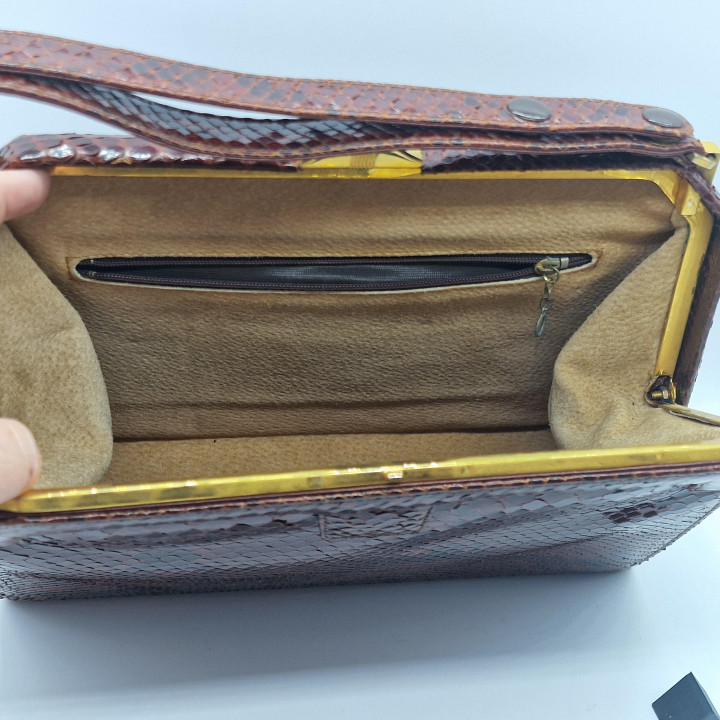 Vintage Handtasche aus echtem Schlangenleder Waldes - 1960er