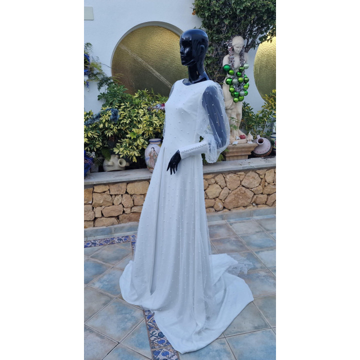 Ensemble Vintage Années 70 - Deux Pièces en Tulle Plumeti