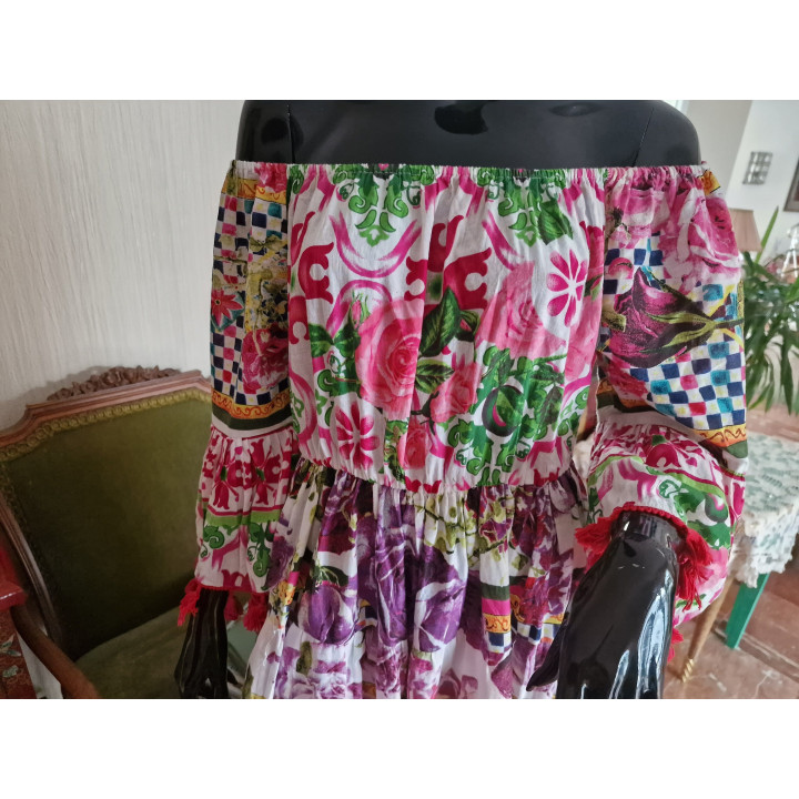Indiase Katoenen Boho Jurk (2007-2009) - Maat M