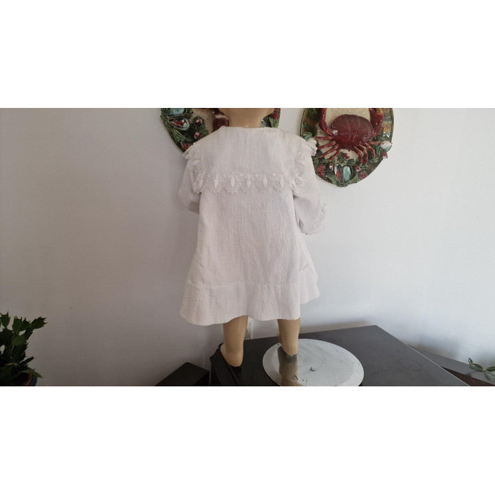 Vintage 1930s Infant Coat - Handmade Cotton & Lace