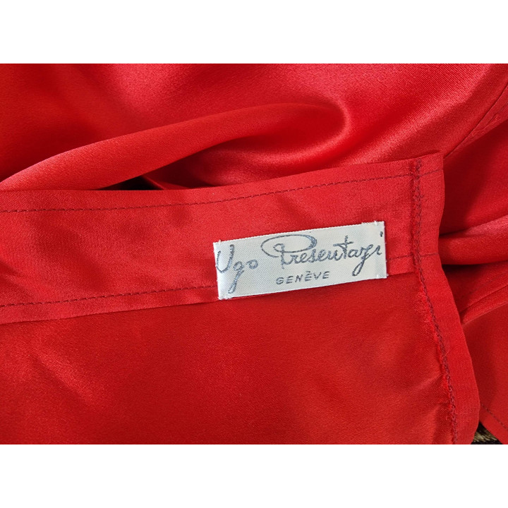 Blusa vintage de cetim vermelho Ugo Perretazi anos 70 (XS)