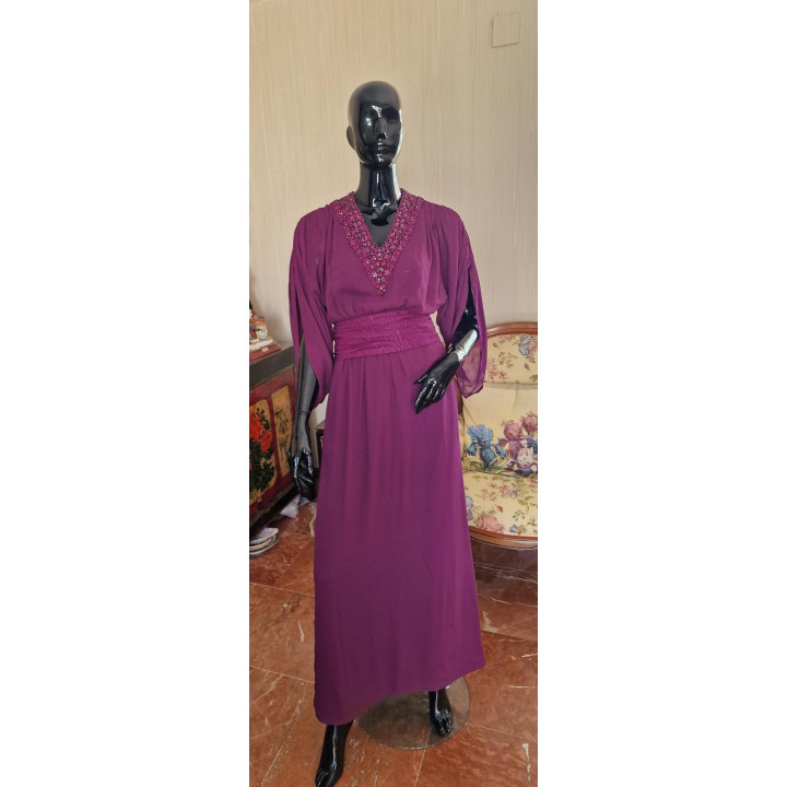 Vintage Haute Couture Jurk Jaren 70 Madrid XS