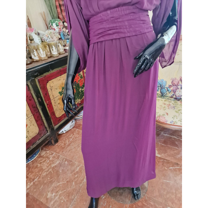 Vestido Vintage Años 70 Alta Costura Madrileña XS