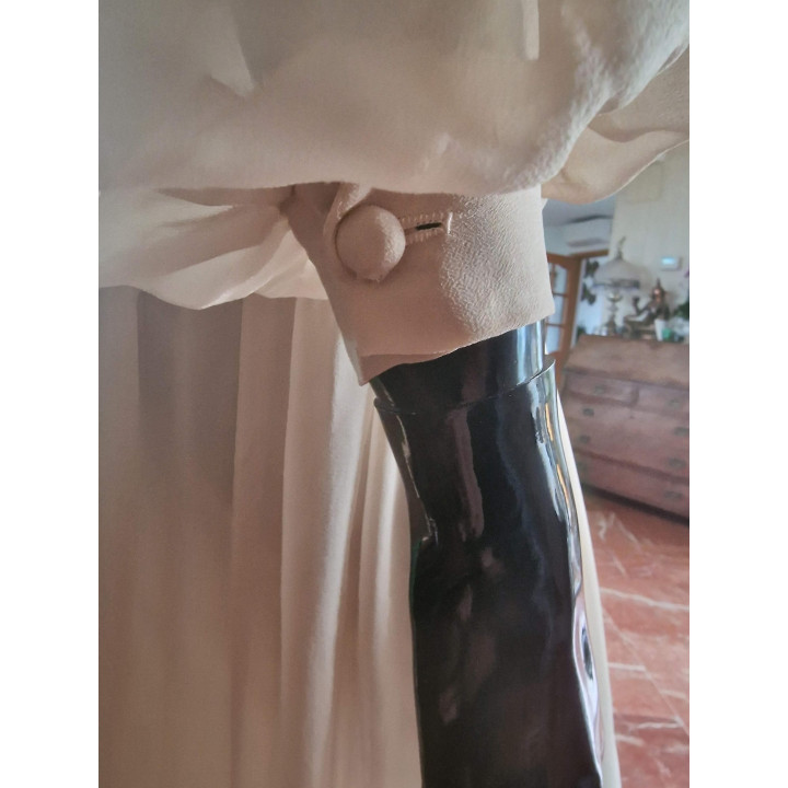 Conjunto Vintage Seda Natural 1970 Madrid — Talla XS