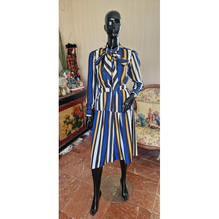 Vintage Evan Picone Set 1980er | Bluse & Rock