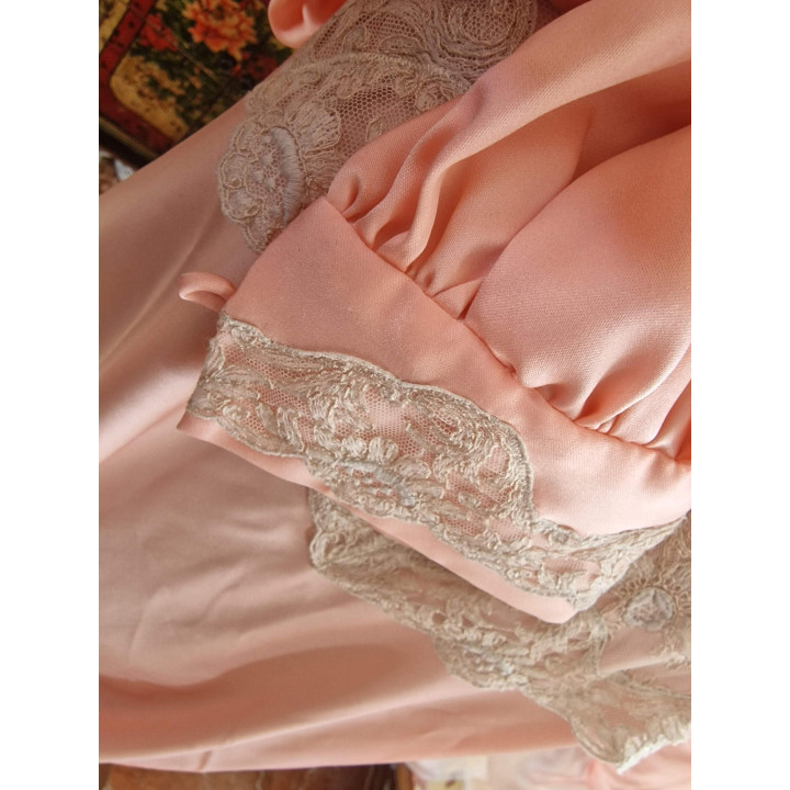 Koszula Nocna Vintage Lata 60. XS - Różowa