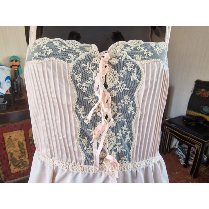 Ensemble Lingerie Vintage Zandra 1960 - Peignoir & Nuisette