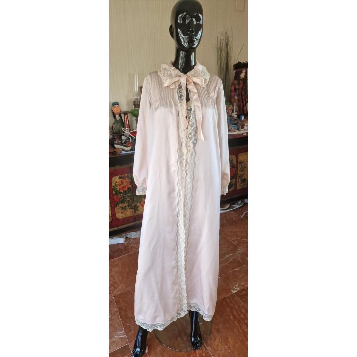 Vintage 1960s Zandra Lingerie Set - Pink Robe & Gown