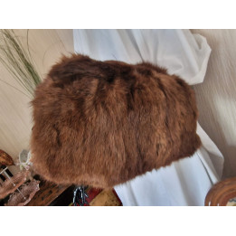 1940s Vintage Natural Fur Muff - Mid-Century Winter Accessory