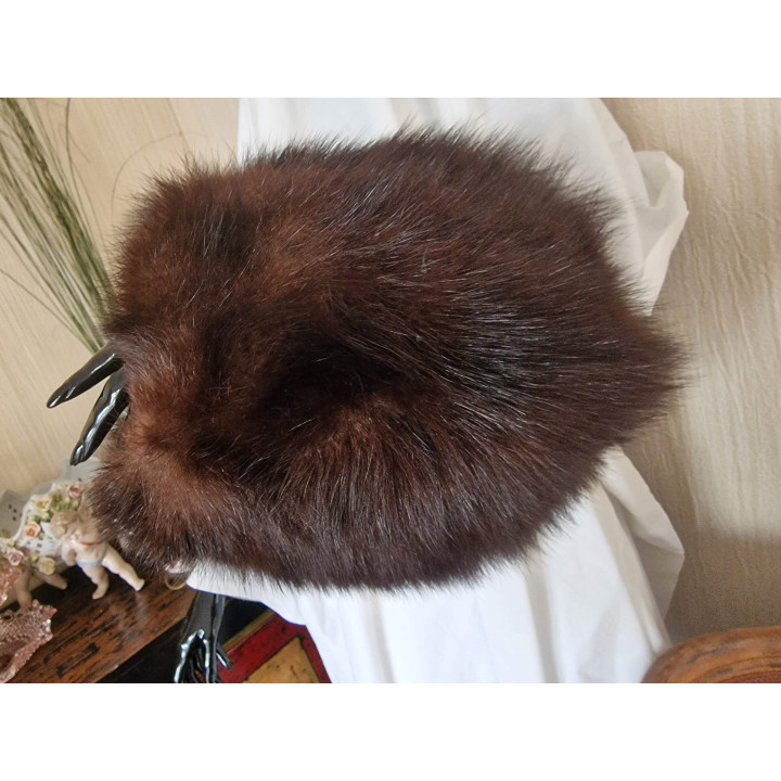 1940年代 ヴィンテージ毛皮マフ - ハンドメイド