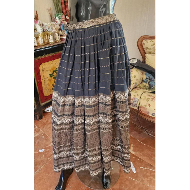 Saia Vintage Mayan Modern Anos 50 - Folk-Revival Guatemala