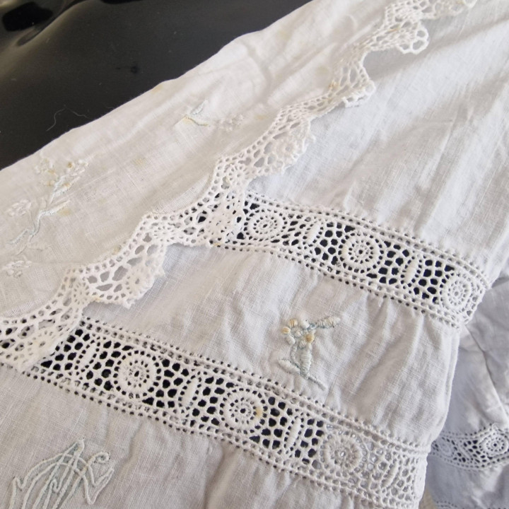 Edwardiaanse Blouse 1910: Antiek Katoen en Kant