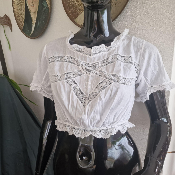 Authentisches Edwardianisches Cache-Corset aus Baumwolle