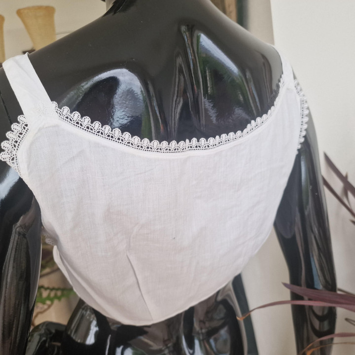 Vintage Jaren '30 Beha met Monogram en Kant