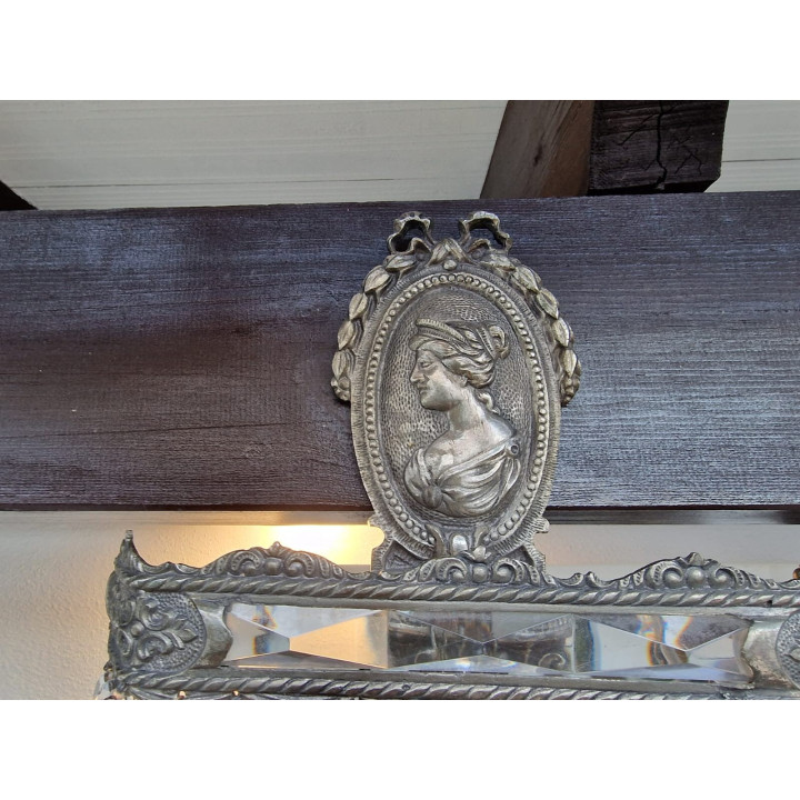 Applique Murale Style Empire | Lampe Argent et Cristal