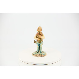 Estatueta Cerâmica Soval Artesanía Músico Jazz Saxofonista