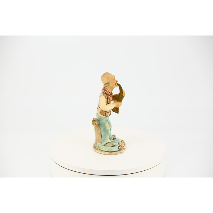 Estatueta Cerâmica Soval Artesanía Músico Jazz Saxofonista