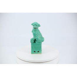 Türkiser Keramik Foo Hund - Chinesischer Wächterlöwe Vintage