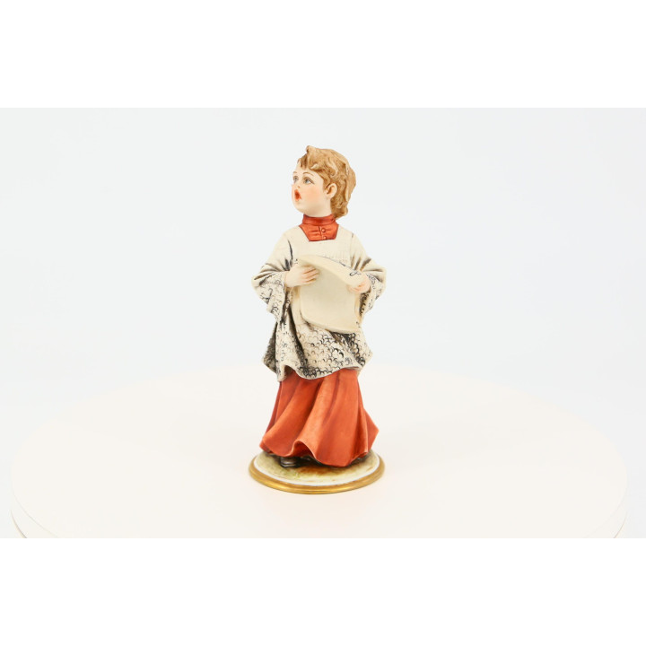 Фигурка Capodimonte Бруно Мерли: Поющий мальчик, Италия 90-е
