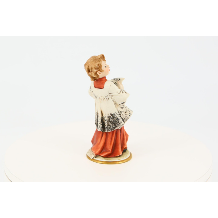 Capodimonte Bruno Merli Porcelain Figurine: Singing Boy, Italy