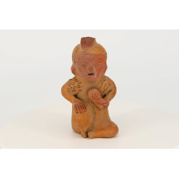 Escultura de Cerâmica Estilo Nayarit - Réplica Vintage 16 cm