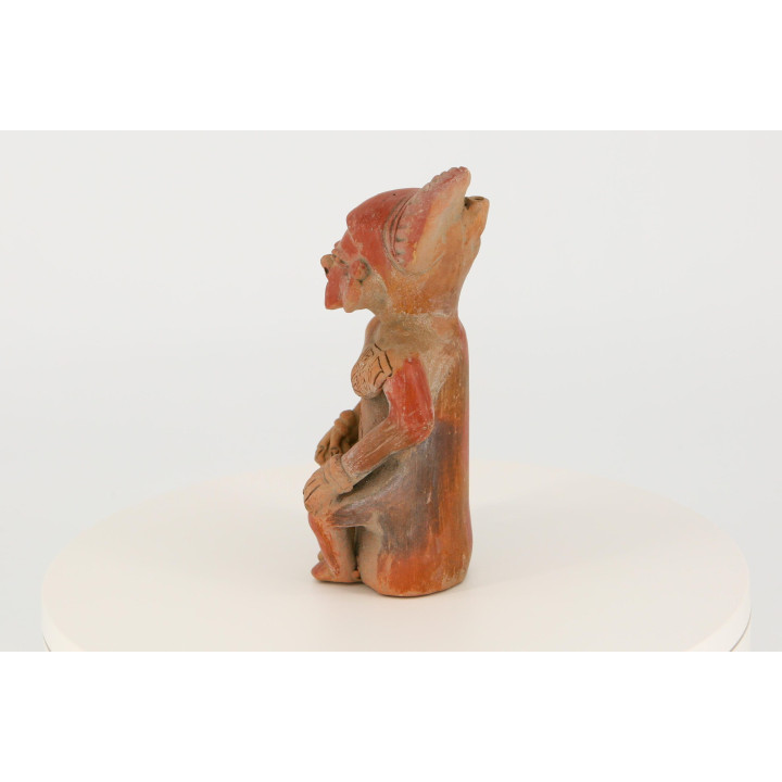 Seated Nayarit Style Ceramic Figure - Vintage Mexican Folk Art