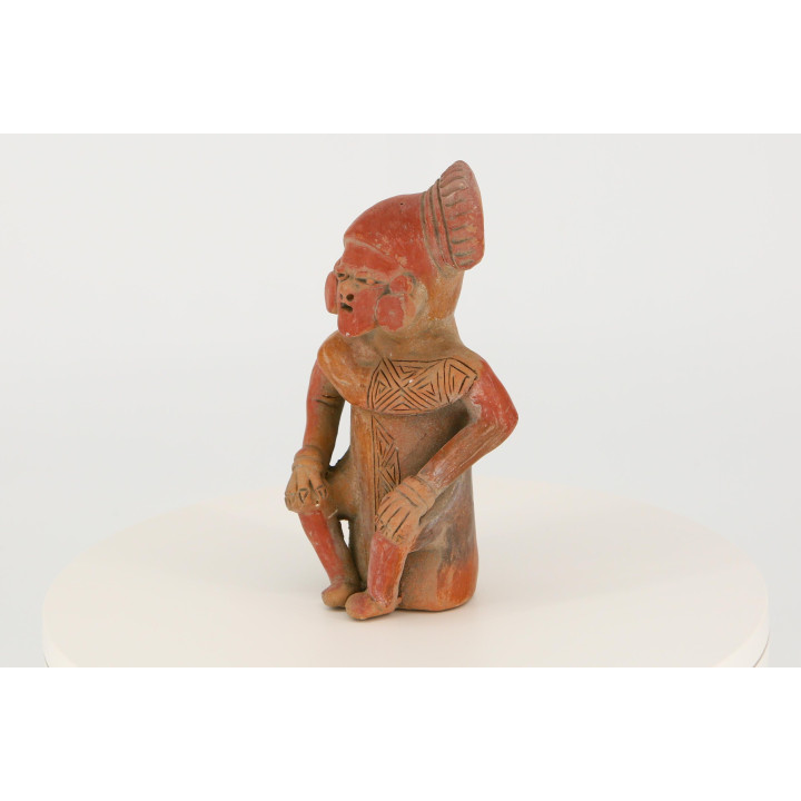 ナヤリット文化 セラミック座像 - メキシコ ビンテージ民芸品