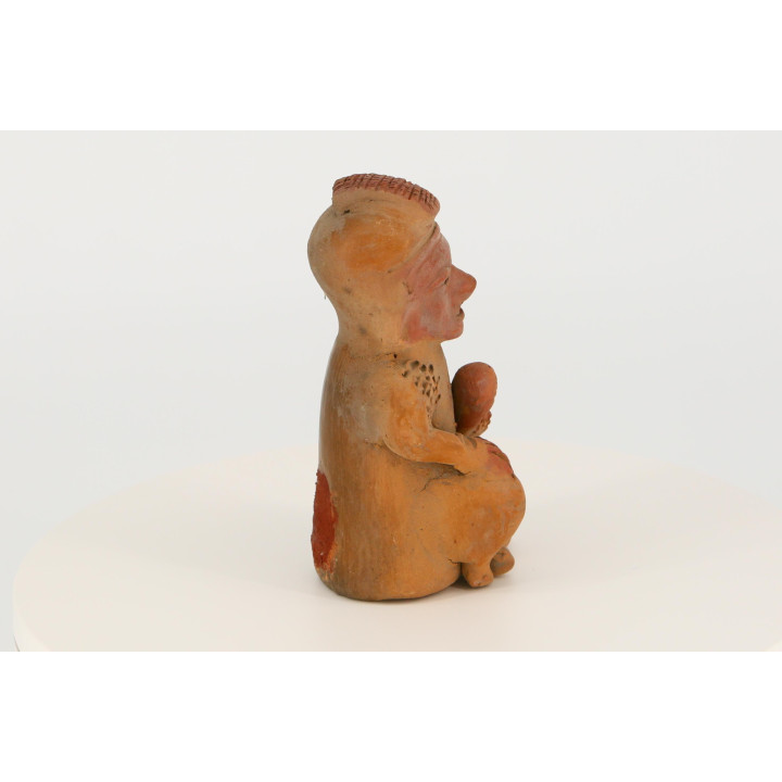 Escultura de Cerâmica Estilo Nayarit - Réplica Vintage 16 cm