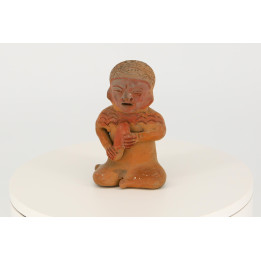Scultura Ceramica Musicista Precolombiano (Replica 1960)