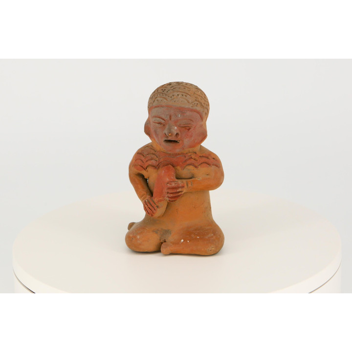 Keramikskulptur Musiker Präkolumbianischer Stil (1960er)