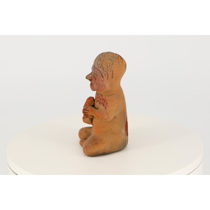 Sculpture Céramique Musicien Précolombien (Réplique 1960)