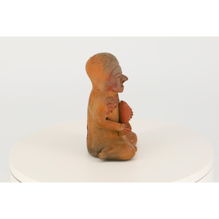 Escultura Cerâmica Músico Pré-colombiano (Réplica 1960)