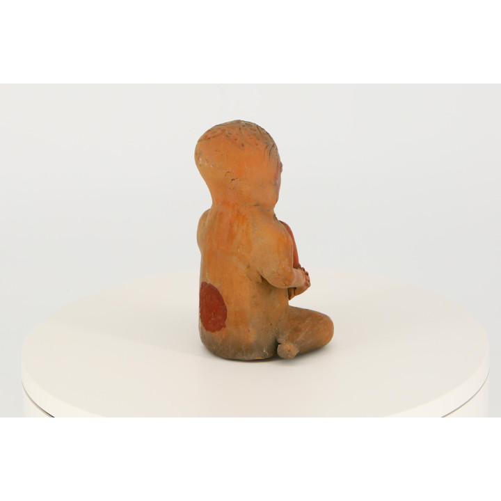 Sculpture Céramique Musicien Précolombien (Réplique 1960)