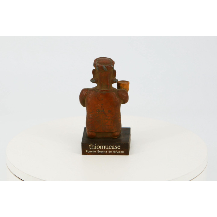 Nayarit Style Figurine Thiomucase - 1980s Pharma Promo
