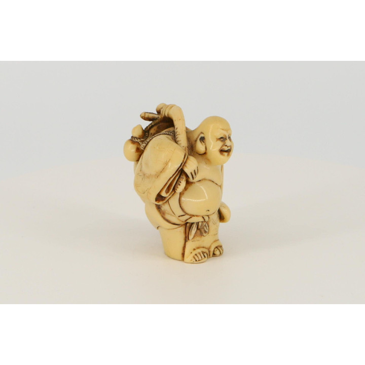 Statuette Bouddha Rieur Hotei 8cm — Vintage années 90