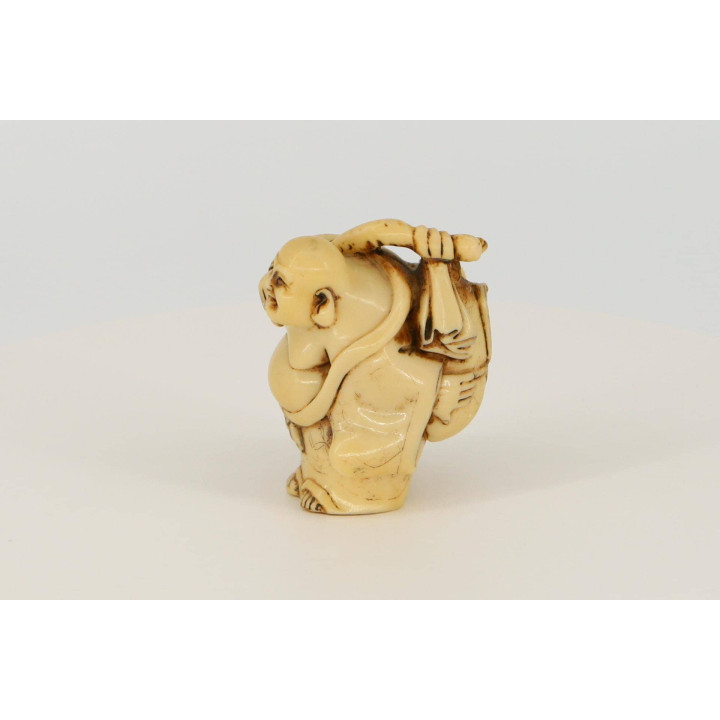 Estatuilla Buda Sonriente Hotei 8cm — Vintage años 90