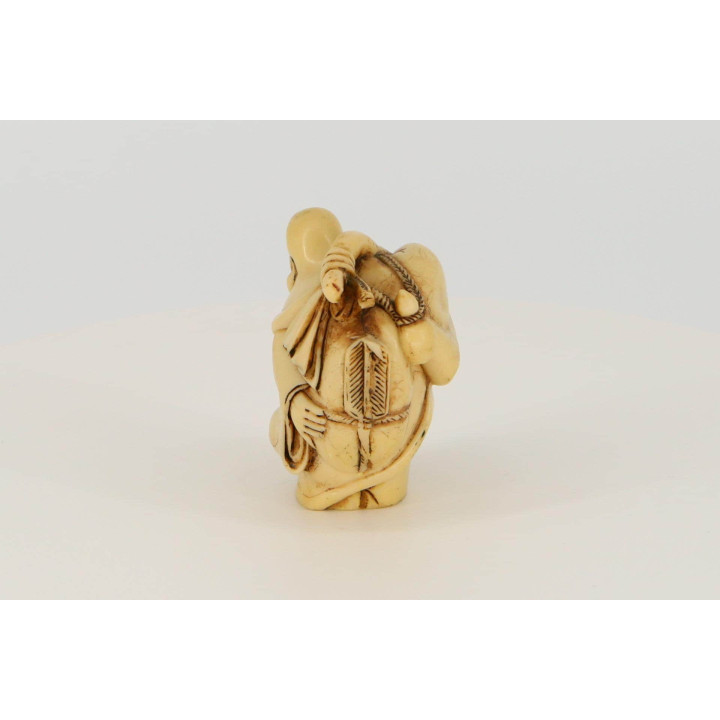 Estatuilla Buda Sonriente Hotei 8cm — Vintage años 90