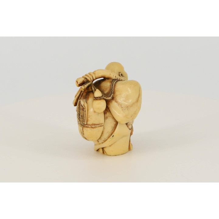 Statuetta Buddha Ridente Hotei 8cm — Vintage anni '90