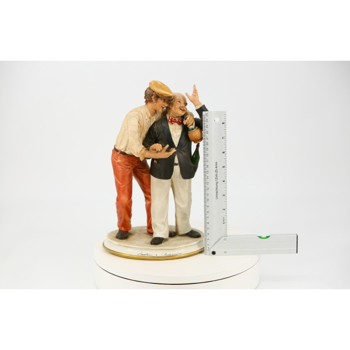 Figura Capodimonte Barbera e Champagne - Sandro Maggioni 1974