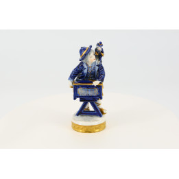 Volkstedt Porzellanfigur Leierkastenmann mit Affe