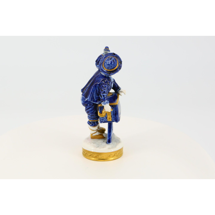 Volkstedt Porcelain Organ Grinder Figurine with Monkey