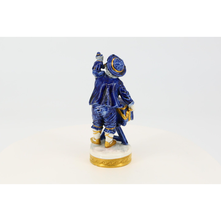 Volkstedt Porcelain Organ Grinder Figurine with Monkey