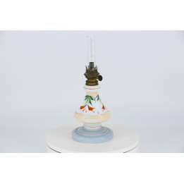 1930s Bohemian Kerosene Lamp | Vintage Opal Glass Lighting